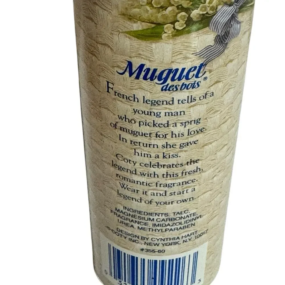 VINTAGE Coty Muguet des bois Perfumed Talc 3.7 Fl Oz French Legend